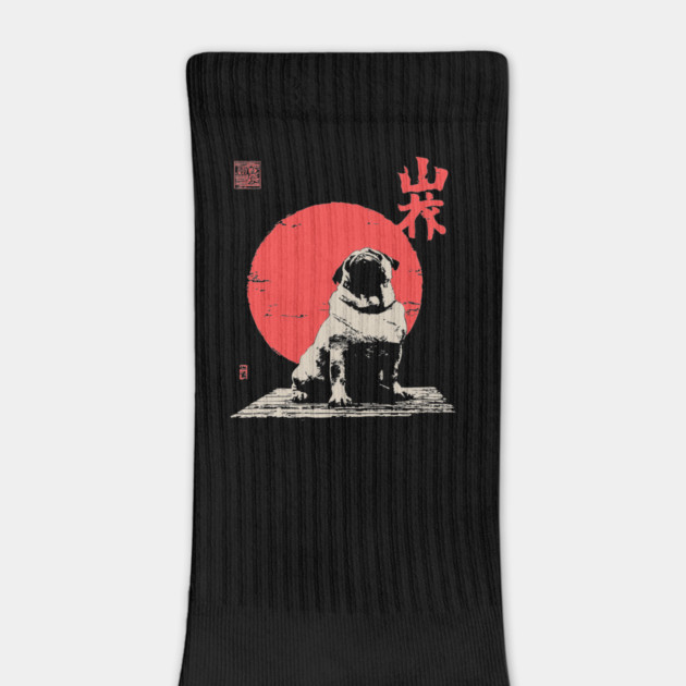 The Majestic Fat Pug Vintage Japanese Style Art by TuncGK