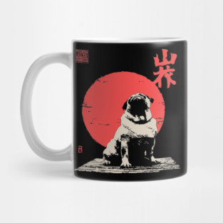 The Majestic Fat Pug Vintage Japanese Style Art Mug