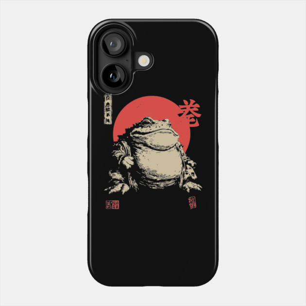 The Frog King Majestic Toad Japanese Scroll Art Phone Case by TuncGK