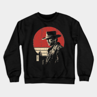 The Gunslinger Vintage Western Japanese Art Fusion Crewneck Sweatshirt