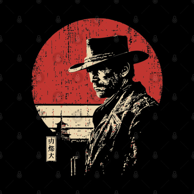 The Gunslinger Vintage Western Japanese Art Fusion by TuncGK