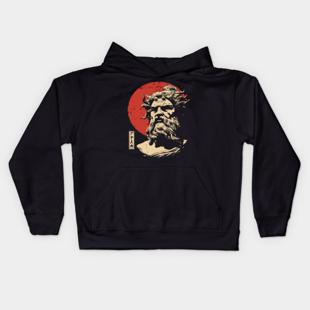 Hades Greek God of the Underworld Vintage Art Kids Hoodie by TuncGK