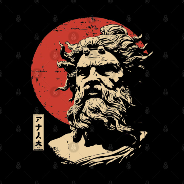 Hades Greek God of the Underworld Vintage Art by TuncGK