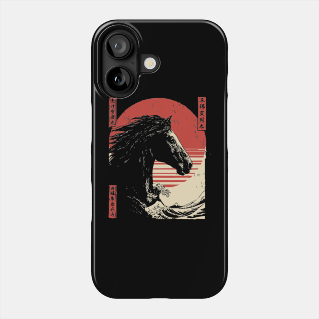 Mythical Horse God of the Sea Vintage Ukiyo-e Phone Case by TuncGK