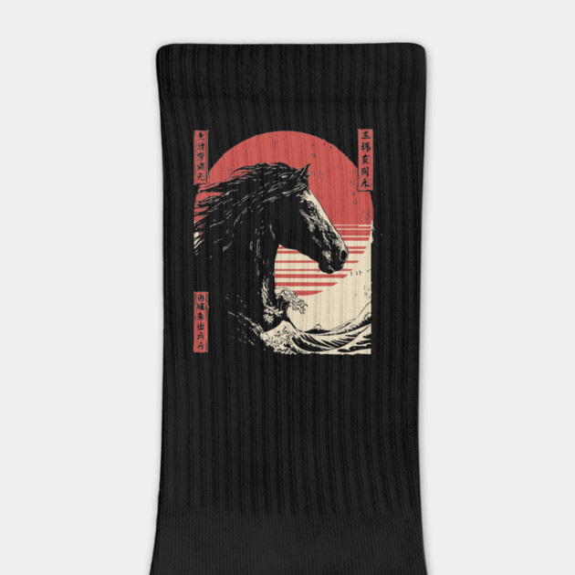 Mythical Horse God of the Sea Vintage Ukiyo-e by TuncGK