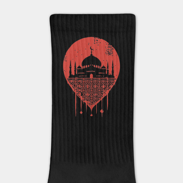 Serene Mosque Silhouette Vintage Islamic Art Style by TuncGK
