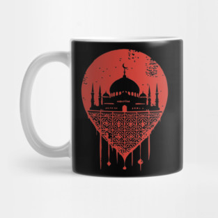 Serene Mosque Silhouette Vintage Islamic Art Style Mug