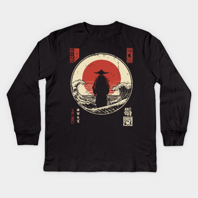 Izanagi and Izanami Japanese Creation Myth Ukiyo-e Kids Long Sleeve T-Shirt by TuncGK