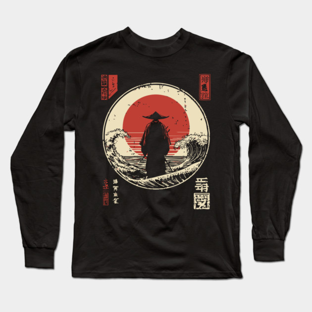 Izanagi and Izanami Japanese Creation Myth Ukiyo-e Long Sleeve T-Shirt by TuncGK
