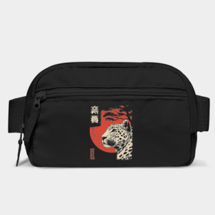 Intense Jaguar Portrait Vintage Japanese Art Style Bag