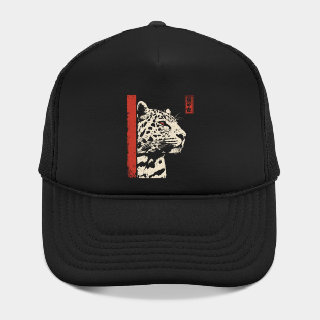 Vigilant Jaguar Portrait Japanese Woodblock Art by TuncGK