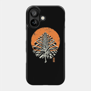 Autumn Leaf Detail Vintage Japanese Nature Art Phone Case