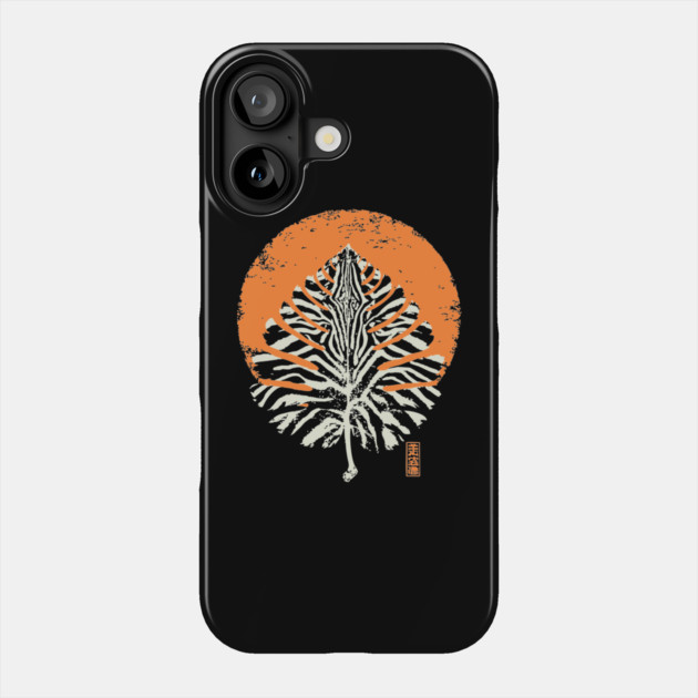Autumn Leaf Detail Vintage Japanese Nature Art Phone Case by TuncGK