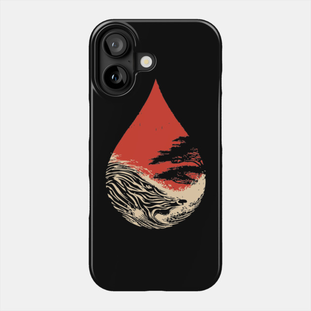 A World in a Drop Surreal Vintage Art Phone Case by TuncGK