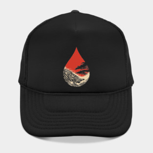 A World in a Drop Surreal Vintage Art Hat