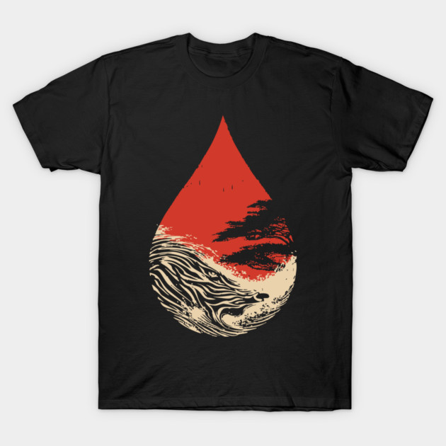 A World in a Drop Surreal Vintage Art T-Shirt by TuncGK