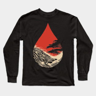 A World in a Drop Surreal Vintage Art Long Sleeve T-Shirt