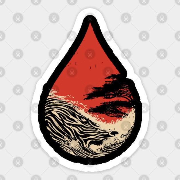 A World in a Drop Surreal Vintage Art Sticker by TuncGK