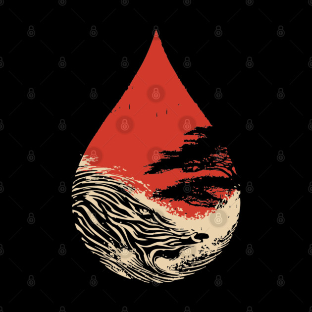 A World in a Drop Surreal Vintage Art by TuncGK