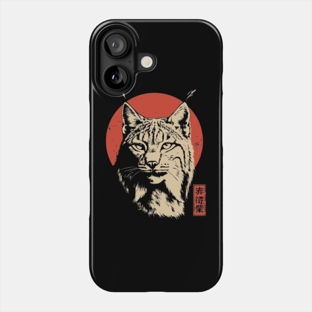Fierce Lynx Stare Vintage Japanese Ukiyo-e Art Phone Case by TuncGK