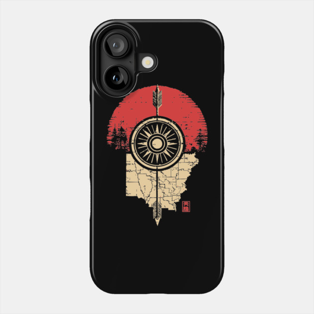 Ohio State Pride Buckeye Vintage Symbolic Map Phone Case by TuncGK
