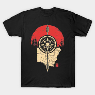 Ohio State Pride Buckeye Vintage Symbolic Map T-Shirt