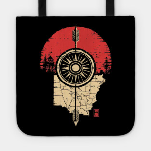 Ohio State Pride Buckeye Vintage Symbolic Map Tote