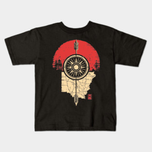 Ohio State Pride Buckeye Vintage Symbolic Map Kids T-Shirt