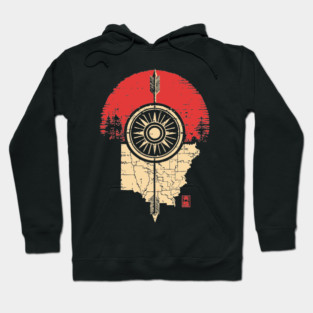 Ohio State Pride Buckeye Vintage Symbolic Map Hoodie
