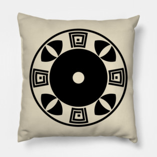 Cosmic Sun Wheel Mandala Pillow