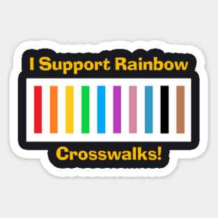 I Support Rainbow Crosswalks Magnet