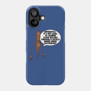 Marcus the Worm VR Chat Funny Meme Tiktok Viral Greek Restaurant Phone Case