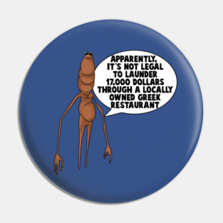 Marcus the Worm VR Chat Funny Meme Tiktok Viral Greek Restaurant Pin