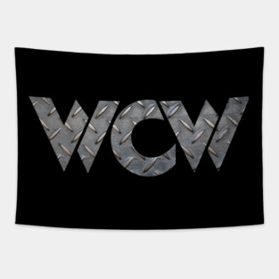 WCW Metal Pattern Logo Tapestry