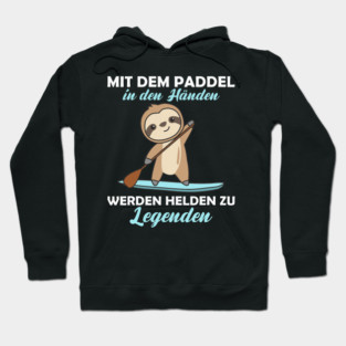 Stand Up Paddles with Sloth Animal Paddling Surfing Hoodie