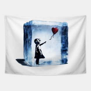 No Ice: Dump Trump Girl and Balloon Tapestry