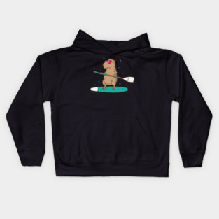 Guinea Pig Caviidae Guinea Pig surfing Rodent Kids Hoodie