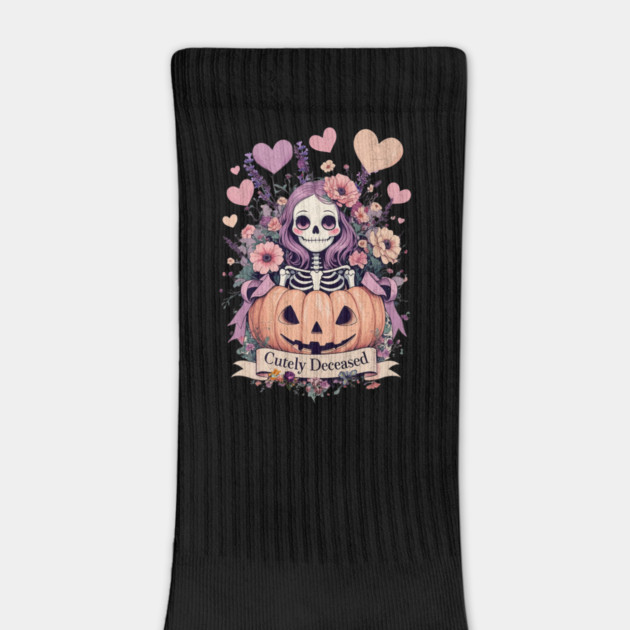 Cutely Deceased Halloween Skeleton Design by Designed By Marty