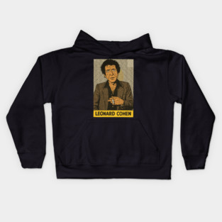 Leonard Cohen Retro Style Original Design Kids Hoodie