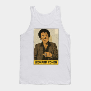 Leonard Cohen Retro Style Original Design Tank Top