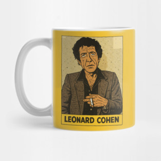 Leonard Cohen Retro Style Original Design Mug