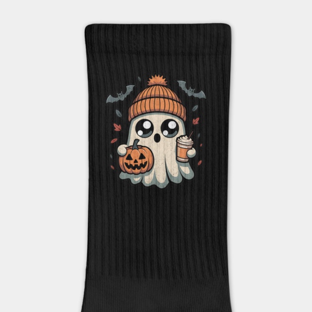 Cute Ghost Pumpkin Spice Fall Halloween Design by Designed By Marty