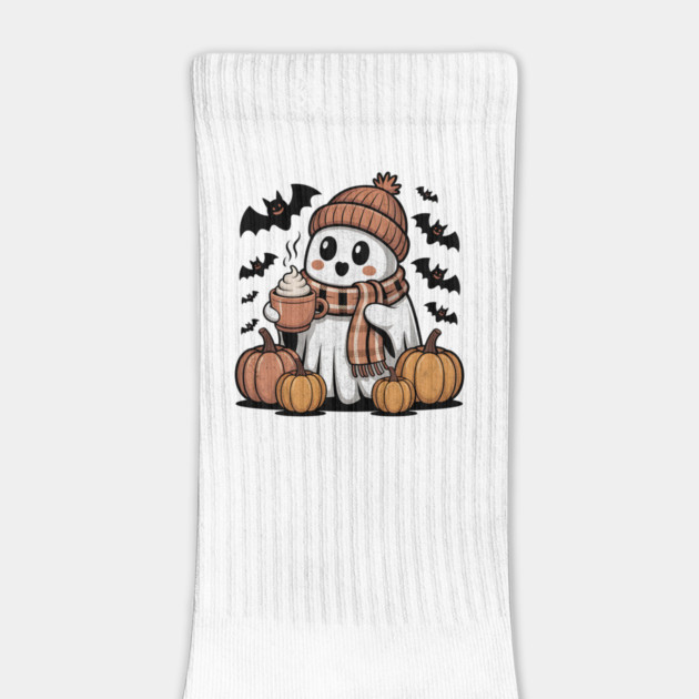 Pumpkin Spice Cozy Ghost Design by Designed By Marty