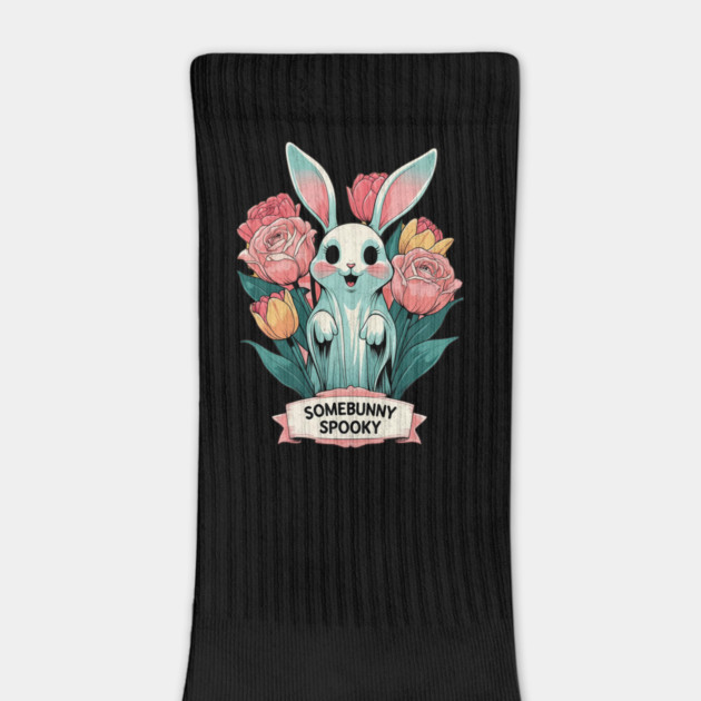 Somebunny Spooky Pastel Bunny Halloween Design by Designed By Marty