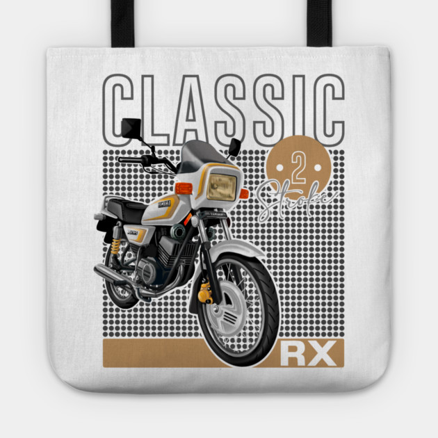 Classic 2-Stroke Motorcycle | yamaha rx Tote by monsalveautos