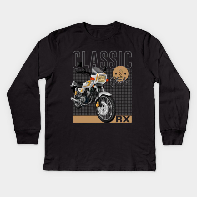 Classic 2-Stroke Motorcycle | yamaha rx Kids Long Sleeve T-Shirt by monsalveautos