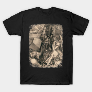 Melancholia I Dürer Engraving – Vintage Occult Art Dark Academia Aesthetic T-Shirt