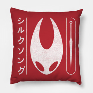 Japanese Silksong - distressed white Pillow