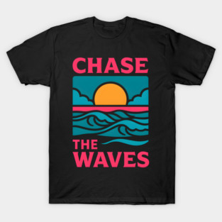Chase the Waves – Retro Ocean Adventure Artwork T-Shirt