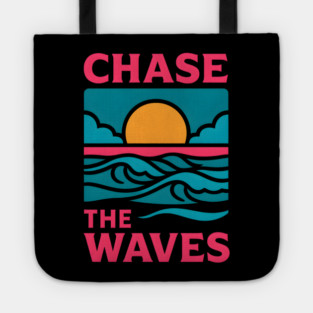 Chase the Waves – Retro Ocean Adventure Artwork Tote